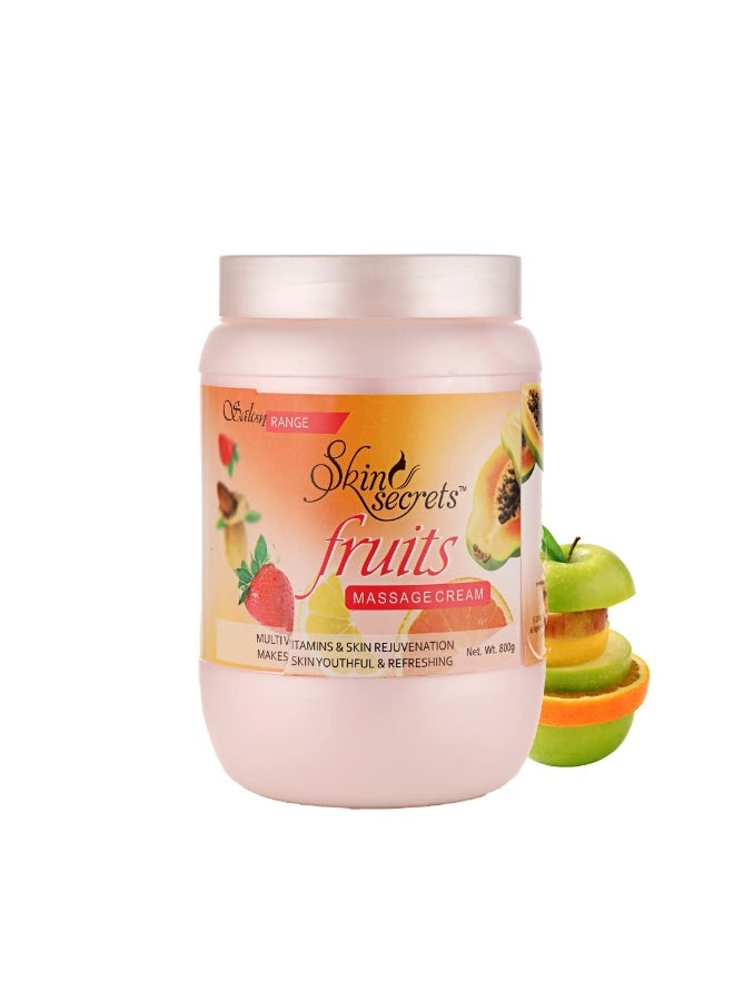 Skin Secrets Fruit Facial Massage Cream with Orange & Papaya Extract| Paraben Free, Cruelty Free & Vegan (800gm) - Image 1